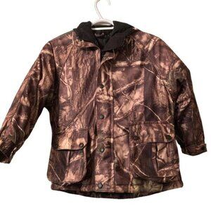 Supernatural Winter Jacket Youth Large Brown Camouflage Hooded Hiking Outdoor‌‌